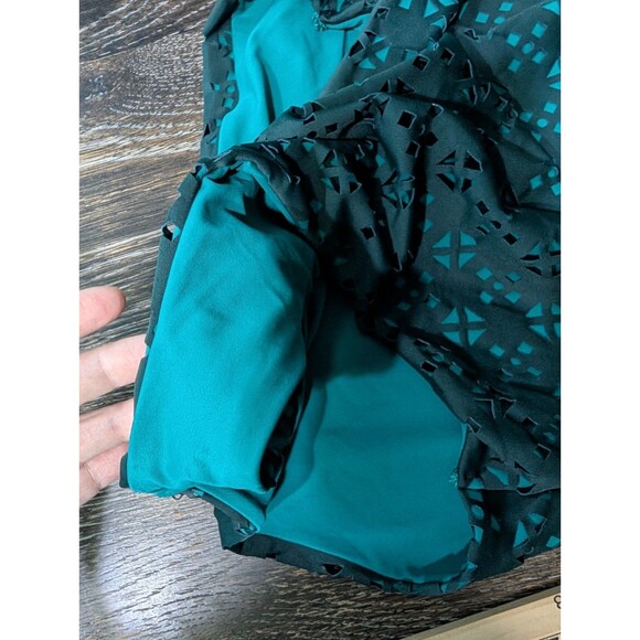 LOFT Green Perforated Halter One Piece Swimsuit Size 8 - Picture 7 of 11